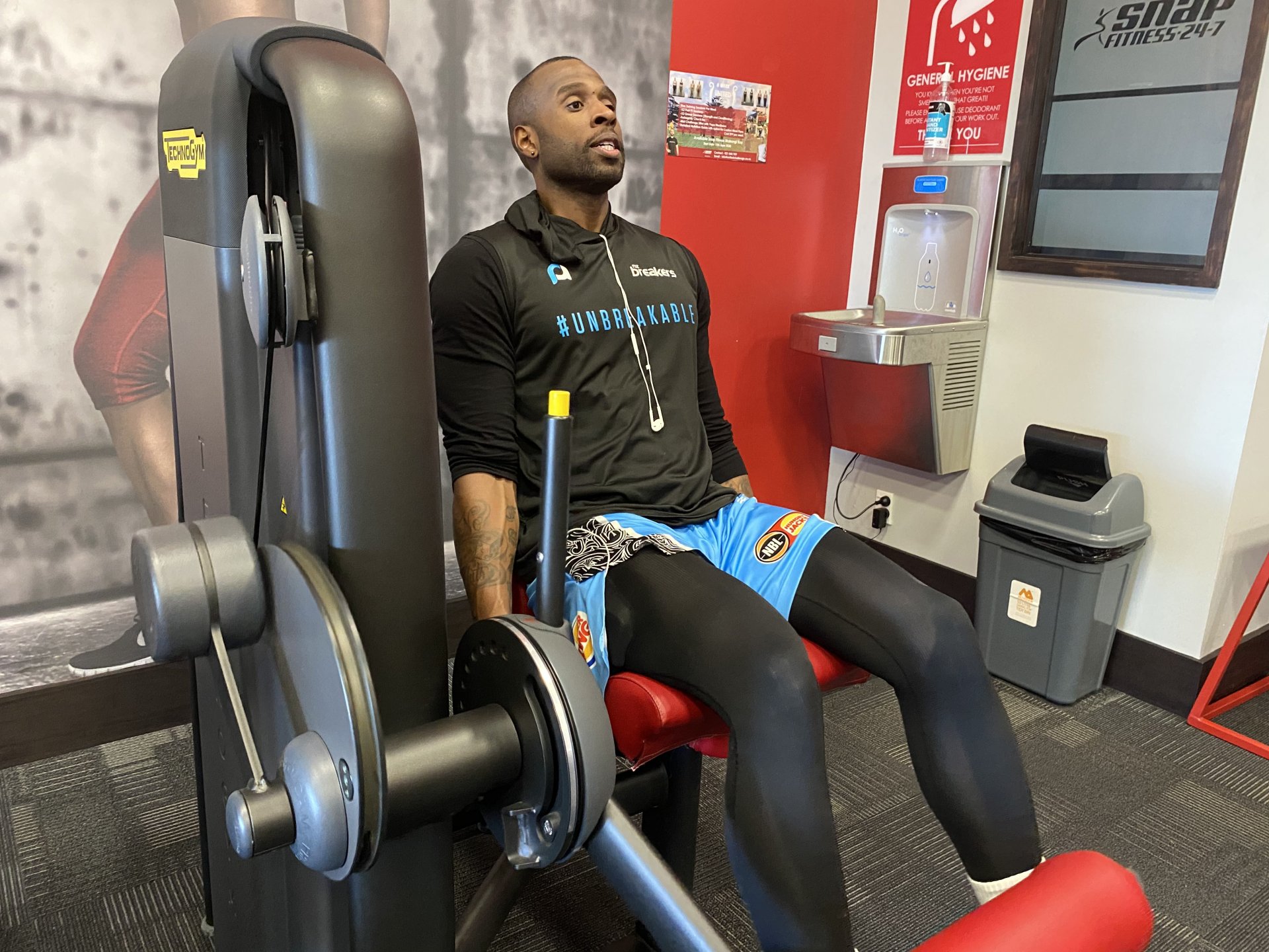 Rashid Al-Kaleem working out