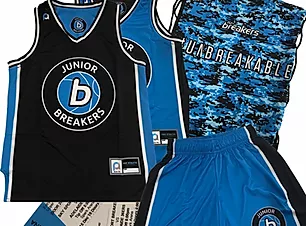 Junior Breakers reversible singlet, shorts, bag and tickets